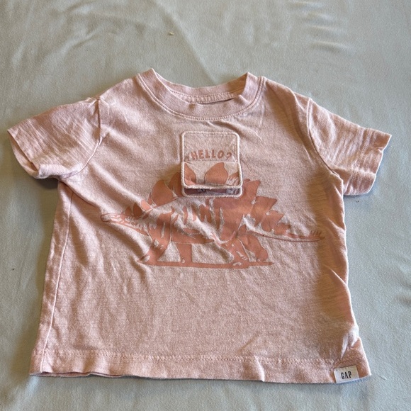 GAP Kids - Light Pink Short Sleeve Dino Tee - Picture 1 of 4
